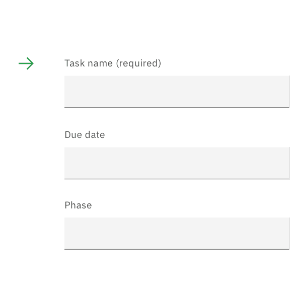 Example showing required field indicator